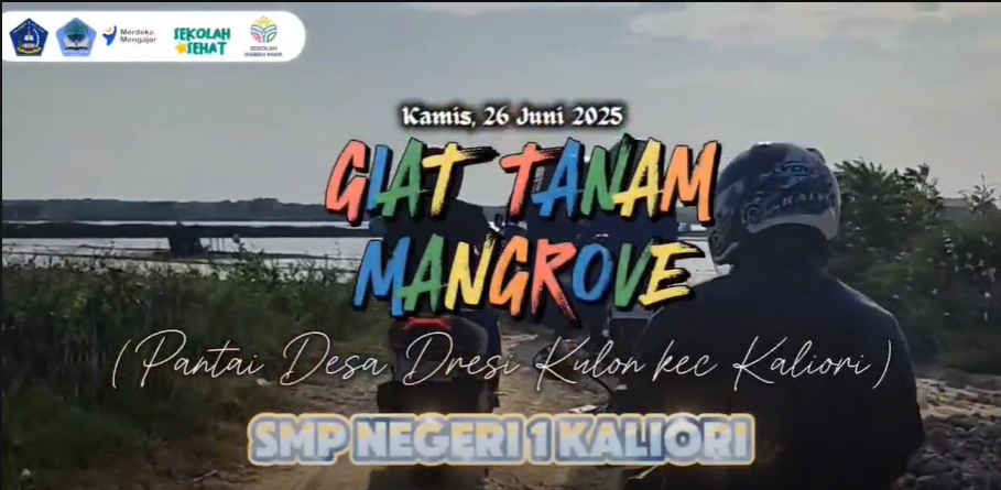 Gerakan Penanaman mangrove di Desa Dresi Kulon